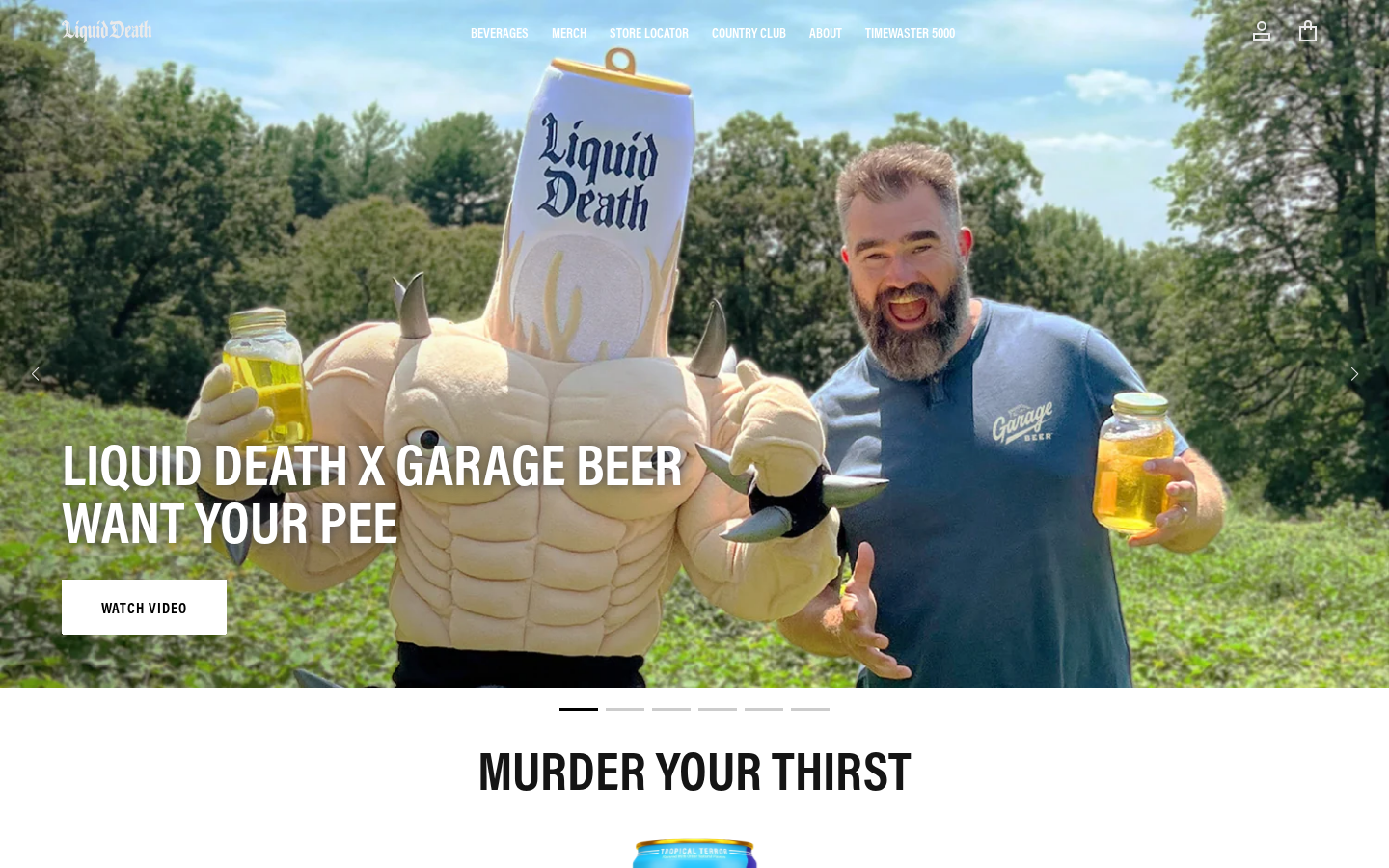 Liquid Death, desktop